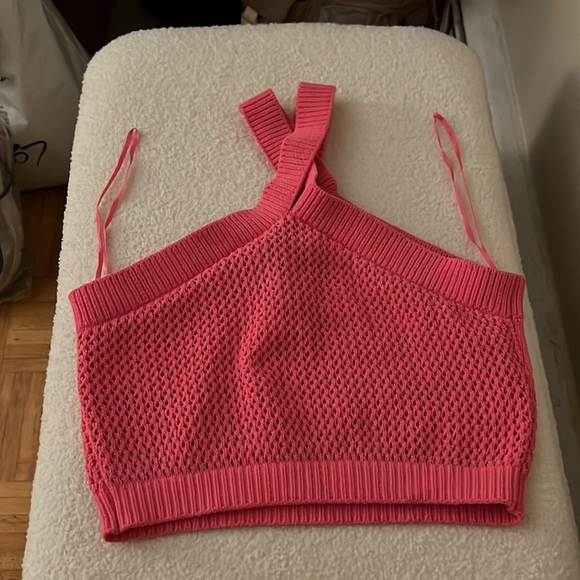 Zara chenille top pink / cute crop top - Picture 5 of 6